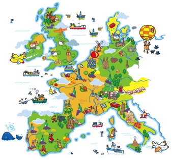 Illustrated Map of Europe